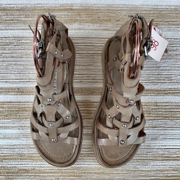 A.S.98 AS98 Payne NEW Gladiator Strappy Ankle Buckle Zip Wedge Platform Sandals - Picture 8 of 13